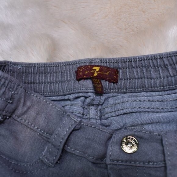 7 For All Mankind Denim Jeans Long Sleeve Striped Shirt Set - Picture 6 of 8